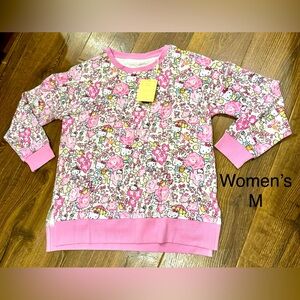 NWT Women’s Hello Kitty Bamboo Sweatshirt Pullover Sweater Size Medium